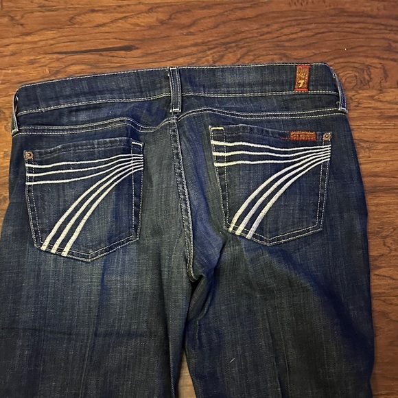 7 For All Mankind Dark Blue Jeans - Picture 2 of 7